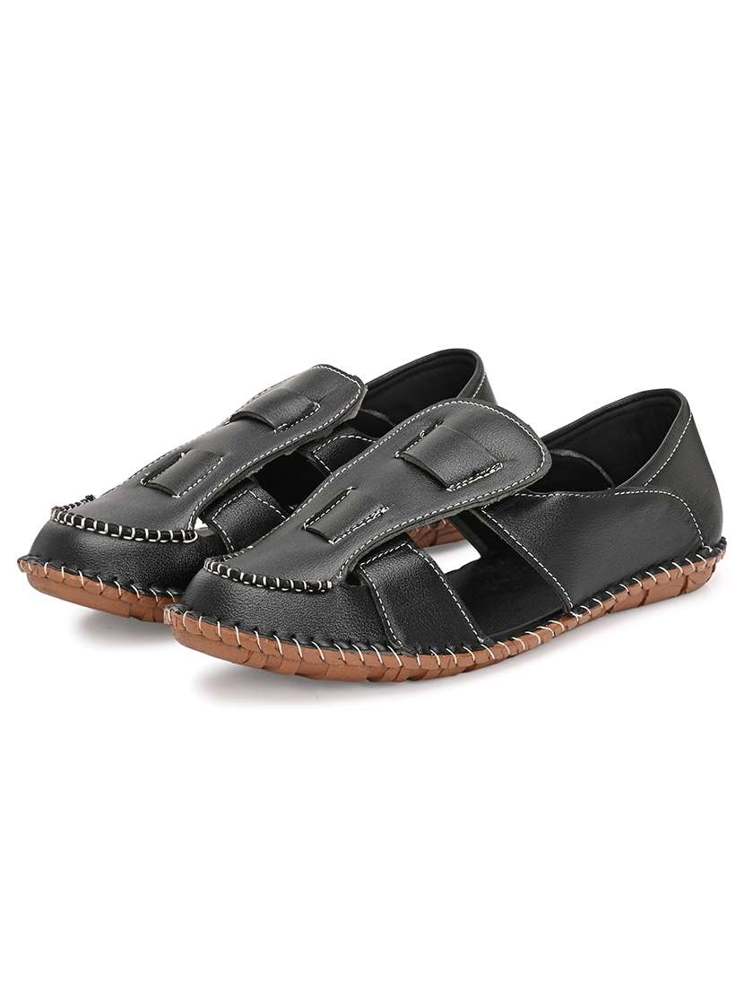 men solid close back sandal - 22342004 -  Standard Image - 1