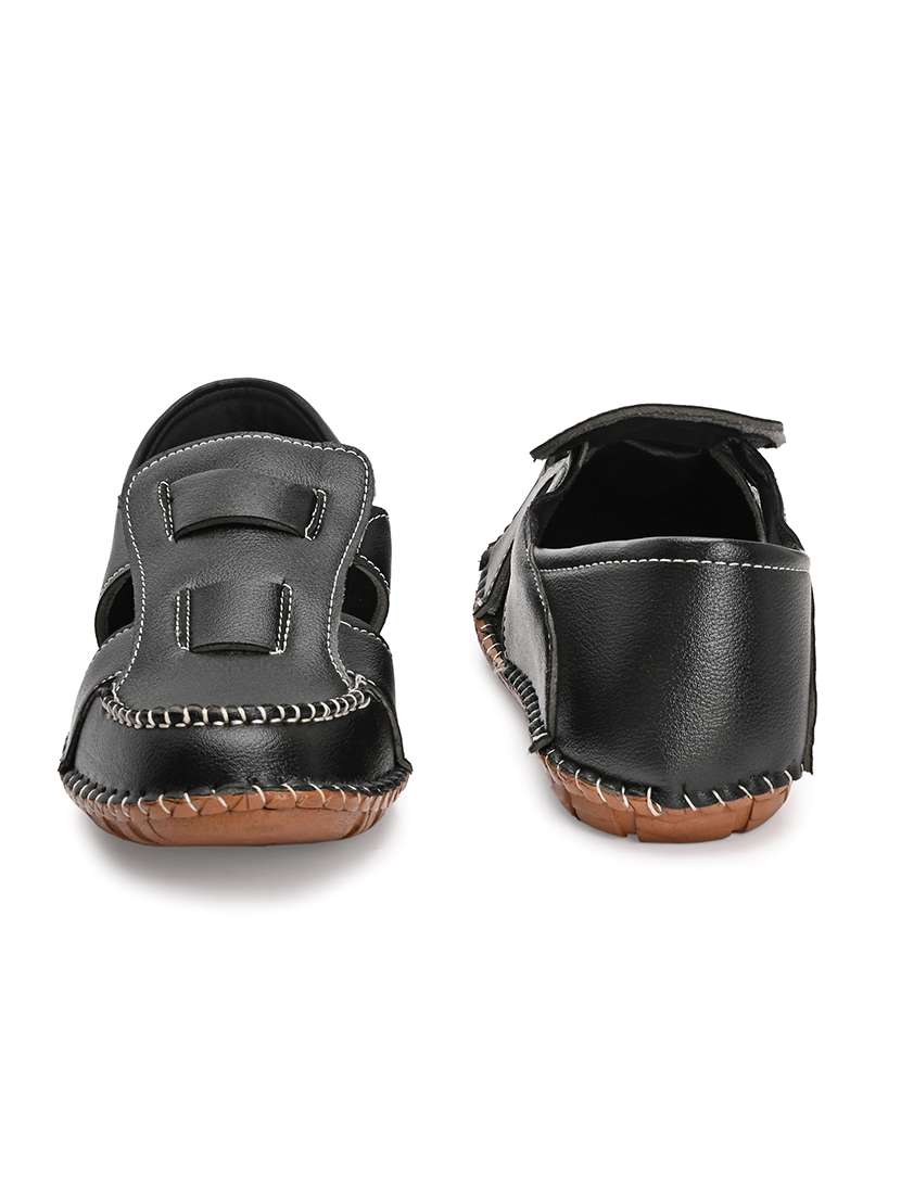 men solid close back sandal - 22342004 -  Standard Image - 4