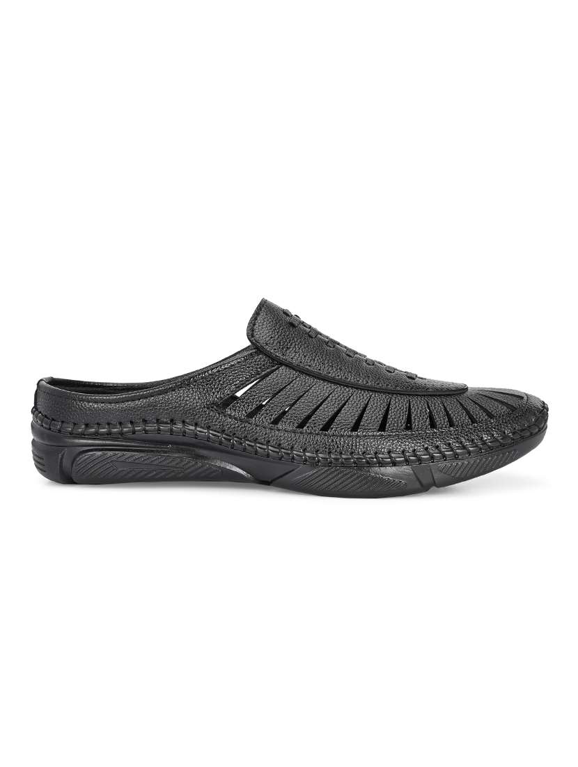 men textured slip on sandal - 22342127 -  Standard Image - 1