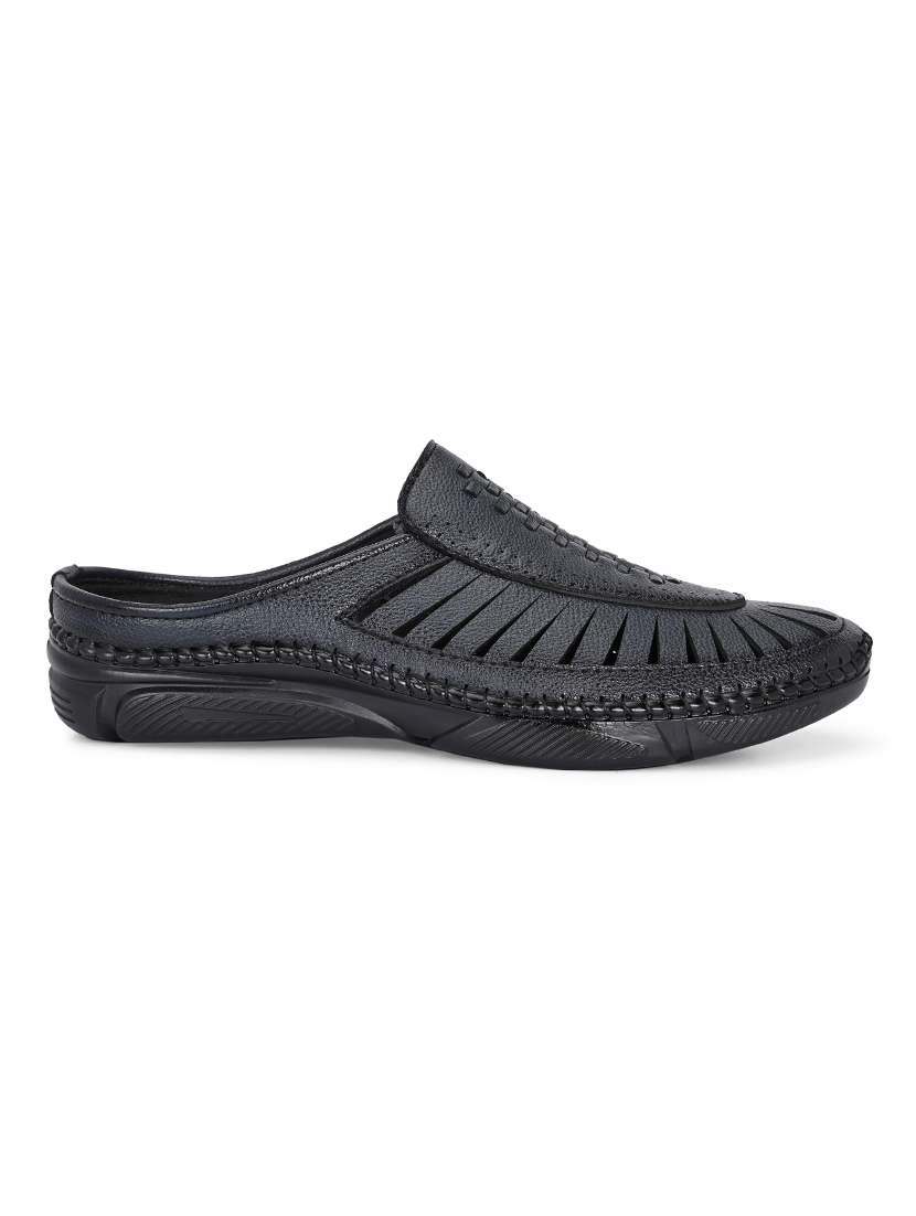 men textured slip on sandal - 22342128 -  Standard Image - 1