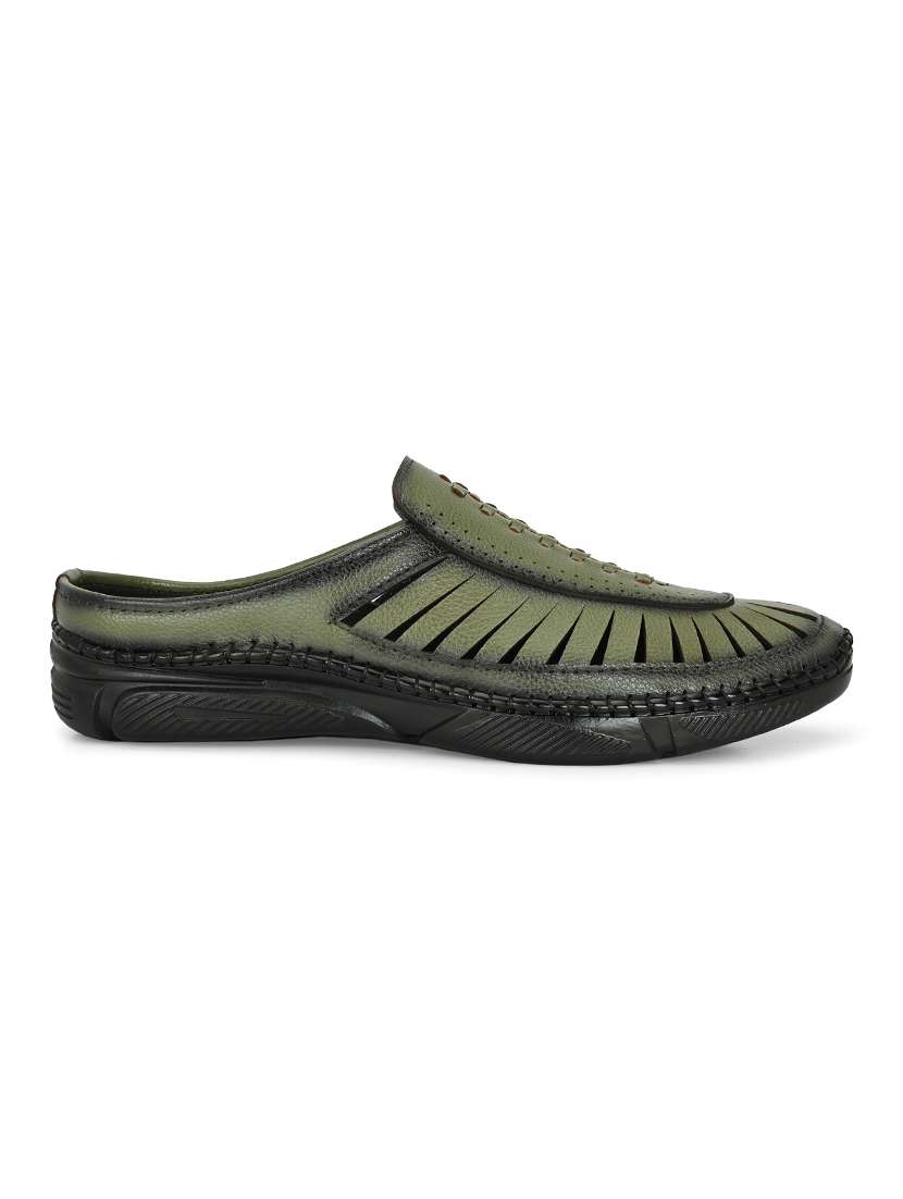 men textured slip on sandal - 22342129 -  Standard Image - 1