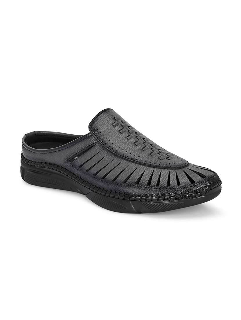 men textured slip on sandal - 22342130 -  Standard Image - 1