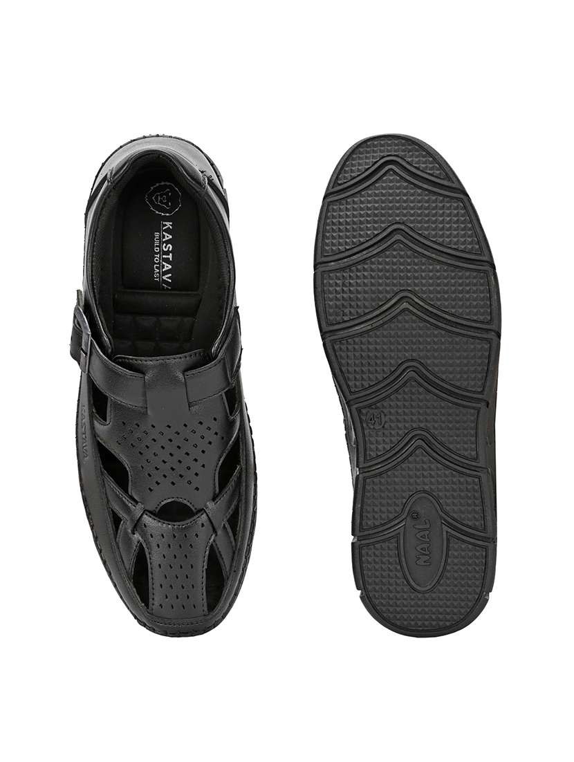 men solid close back sandal - 22342132 -  Standard Image - 4