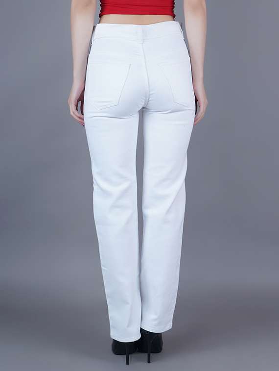 women solid mid rise straight jean - 22342456 -  Standard Image - 1