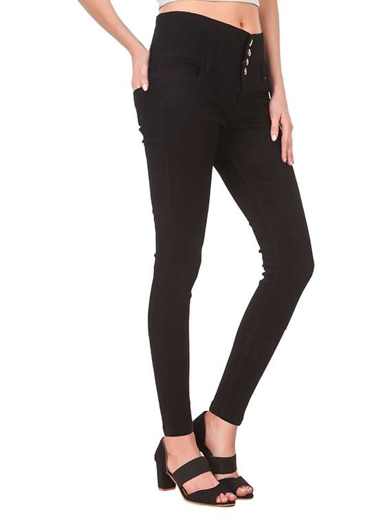 women solid mid rise slim fit jean - 22342702 -  Standard Image - 1