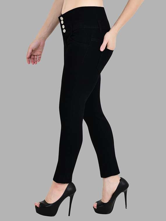 women solid mid rise slim fit jean - 22342721 -  Standard Image - 1