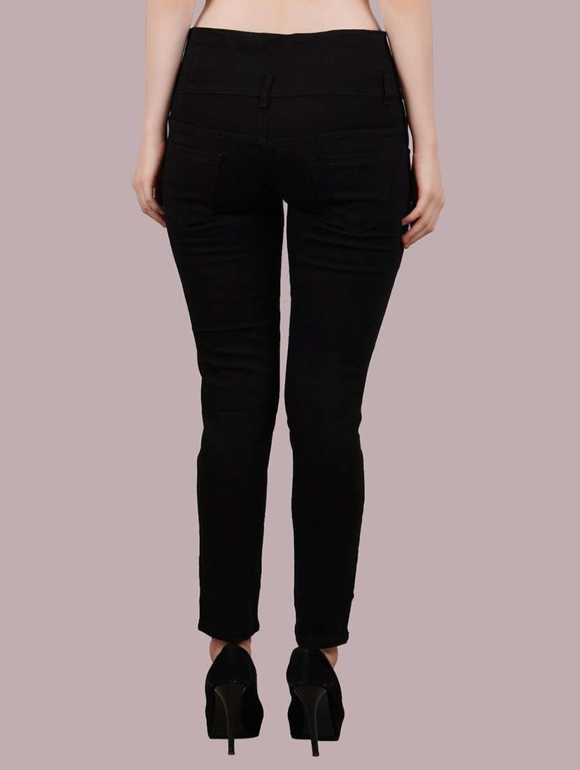 women solid mid rise slim fit jean - 22342729 -  Standard Image - 1