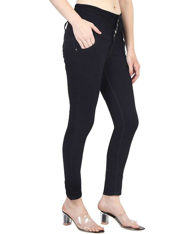 women solid mid rise slim fit jean - 22342739 -  Standard Image - 1