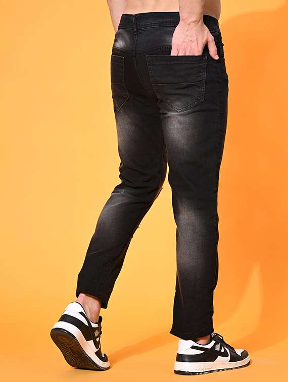 men distress mid rise ankle length jeans - 22342763 -  Standard Image - 1