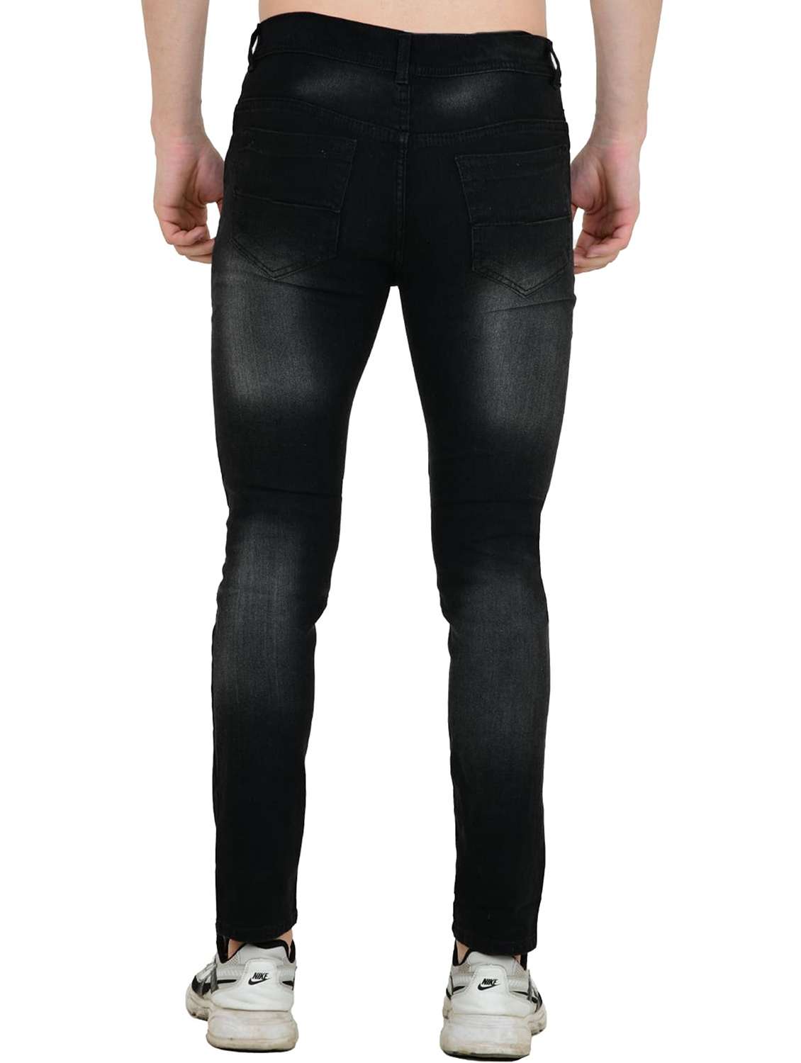 men distress mid rise full length slim fit jeans - 22342777 -  Standard Image - 1
