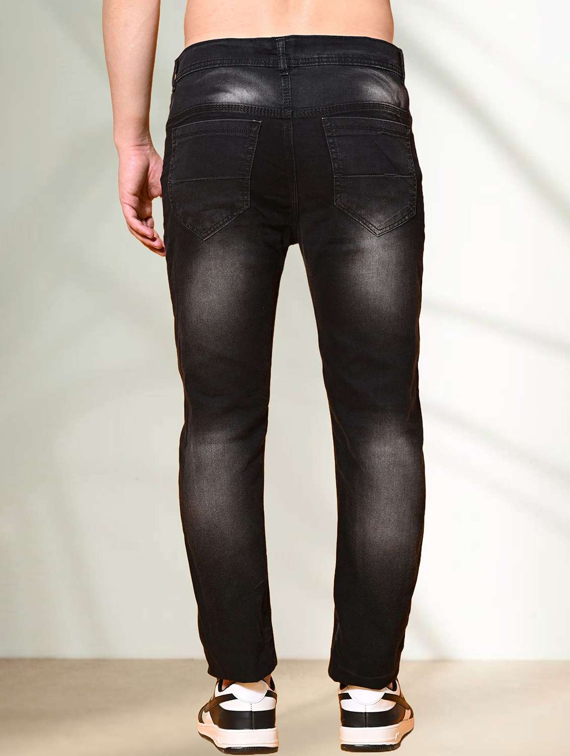 men distress mid rise full length slim fit jeans - 22342785 -  Standard Image - 1