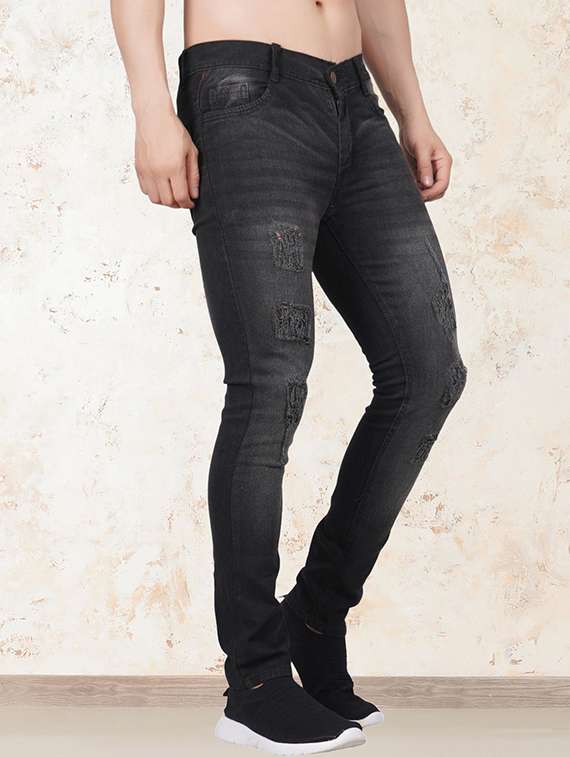 men distress mid rise full length jeans - 22342798 -  Standard Image - 1