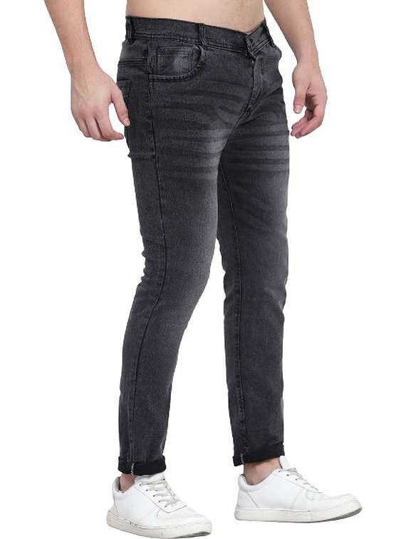 men washed mid rise full length slim fit jeans - 22342835 -  Standard Image - 1