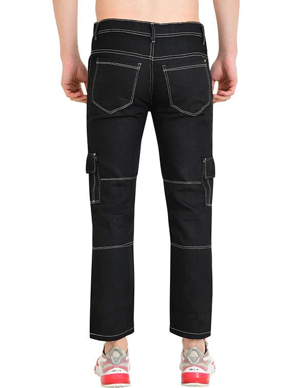 men solid mid rise regular fit cargo  - 22342876 -  Standard Image - 1