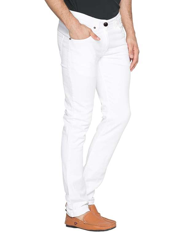 men plain mid rise full length jeans - 22342973 -  Standard Image - 1