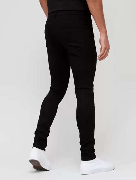 Men Plain Mid Rise Full Length Skinny Fit Jeans - 22343071 -  Standard Image - 1