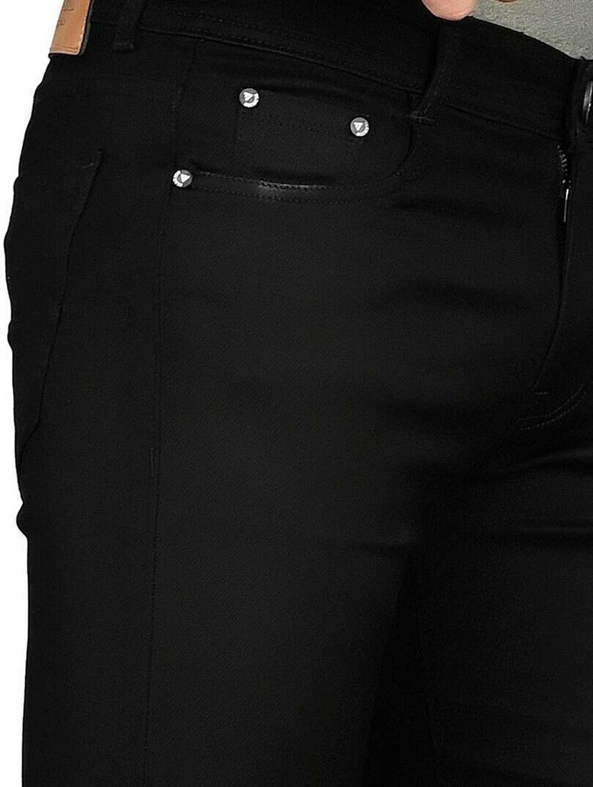 men plain mid rise full length jeans - 22343089 -  Standard Image - 4