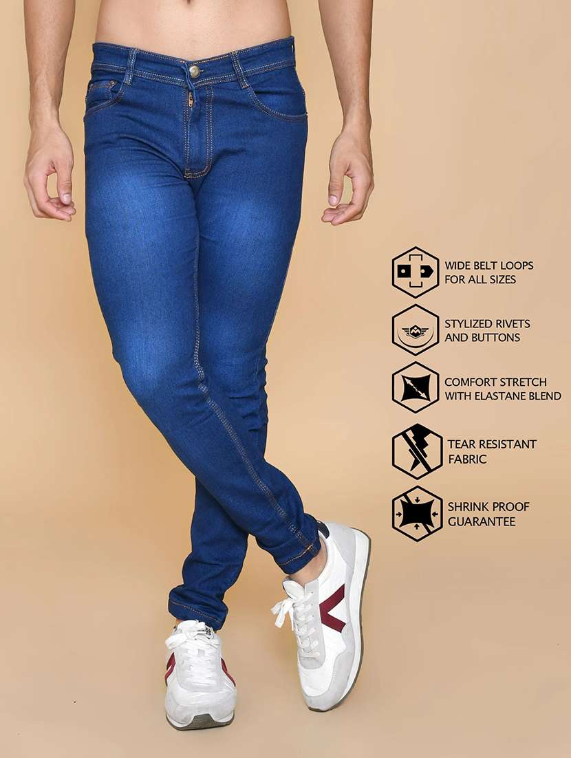 men washed mid rise full length jeans - 22343092 -  Standard Image - 4