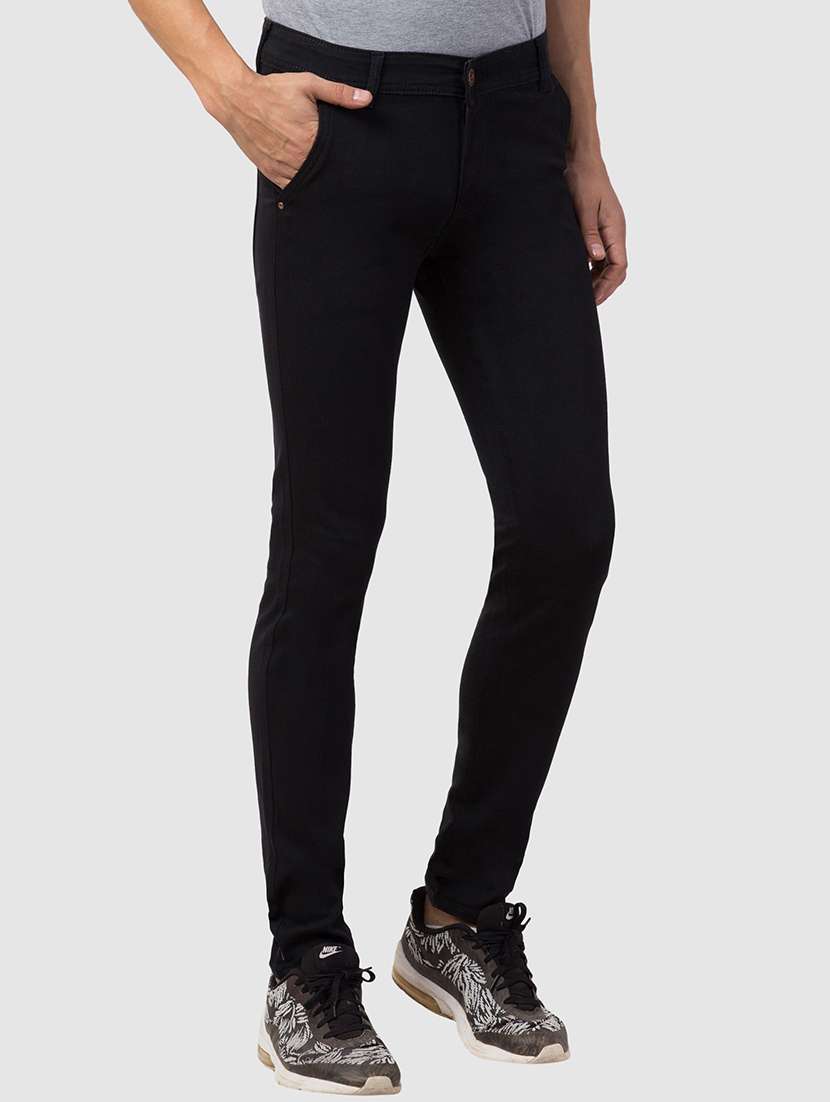 men plain mid rise full length jeans - 22343107 -  Standard Image - 1