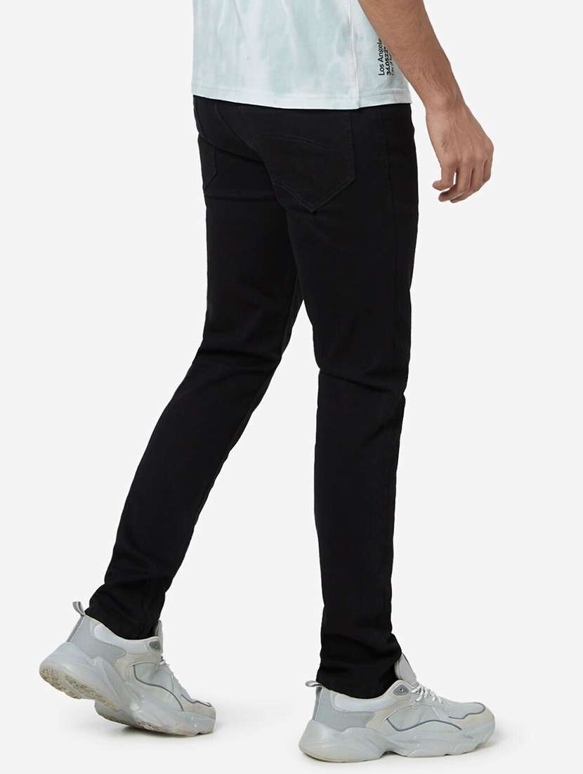 men plain mid rise full length jeans - 22343113 -  Standard Image - 1