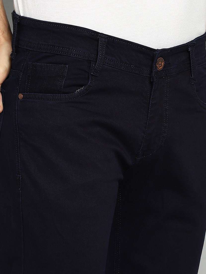 men plain mid rise full length jeans - 22343117 -  Standard Image - 4