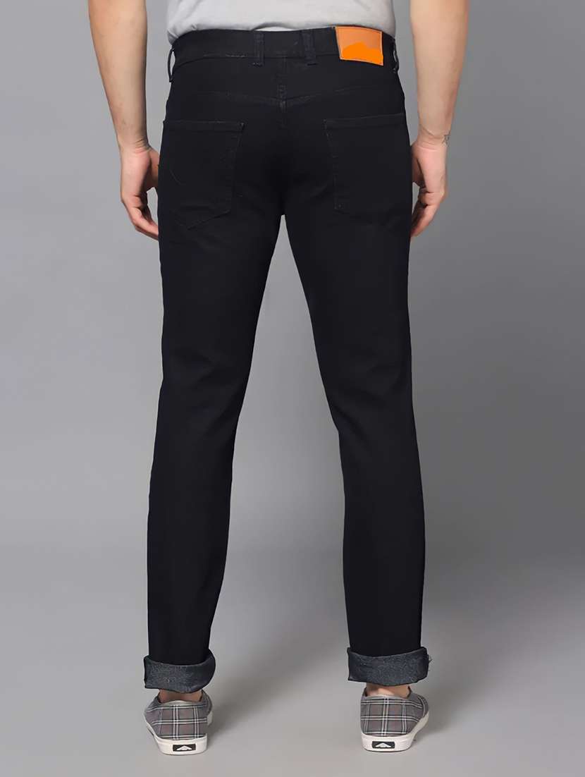 men plain mid rise full length jeans - 22343322 -  Standard Image - 1