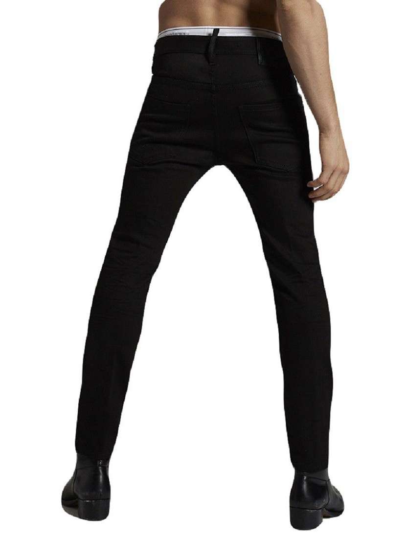 men slash knee mid rise full length jeans - 22343454 -  Standard Image - 1