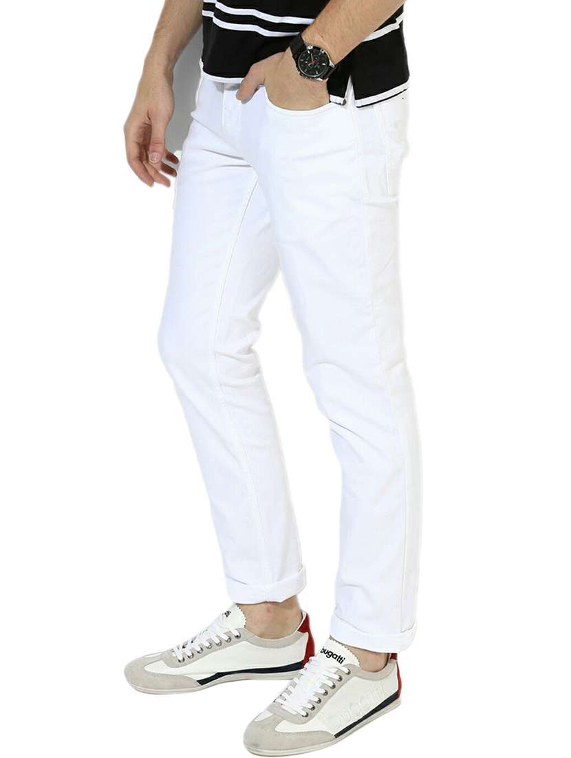 men solid mid rise slim fit jeans  - 22343528 -  Standard Image - 1