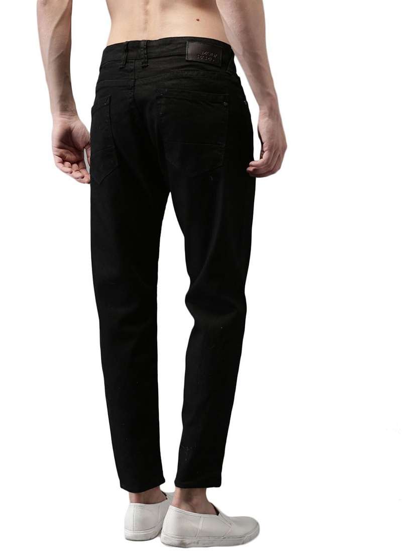 men plain mid rise full length jeans - 22343544 -  Standard Image - 1