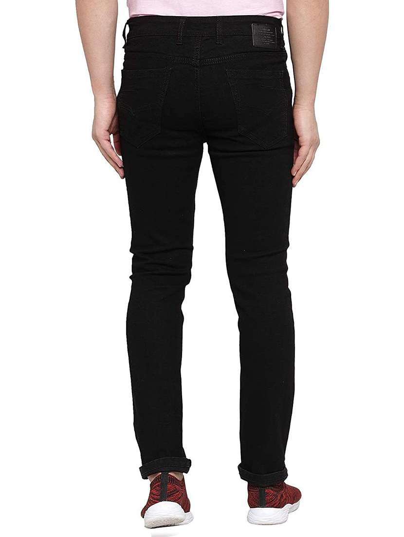 men plain mid rise full length jeans - 22343552 -  Standard Image - 1