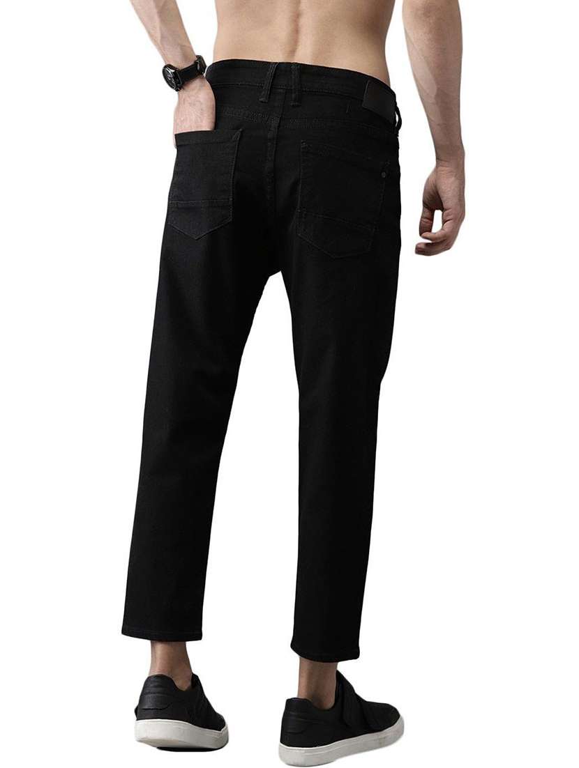 men plain mid rise ankle length jeans - 22343673 -  Standard Image - 1