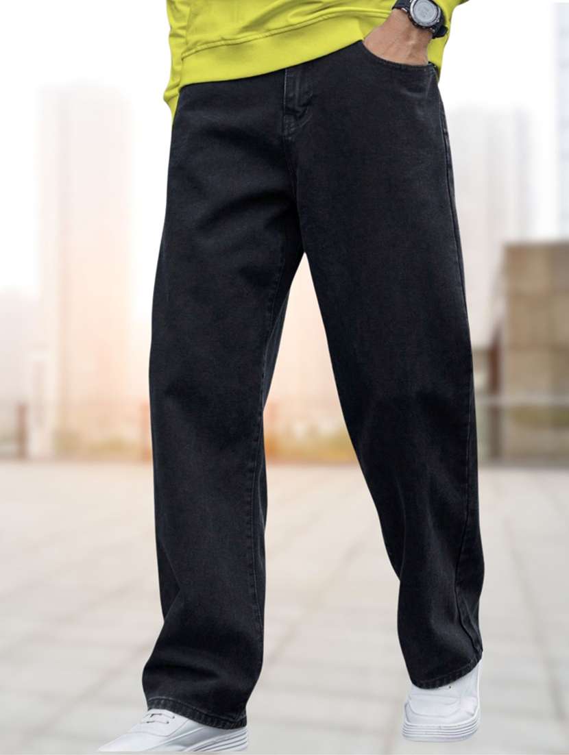 men solid mid rise relaxed fit jeans  - 22343924 -  Standard Image - 1