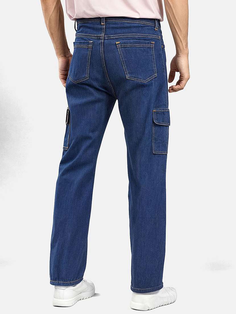 men solid mid rise regular fit cargo  - 22343937 -  Standard Image - 1