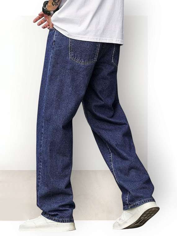 men plain mid rise full length denim jeans - 22344032 -  Standard Image - 1