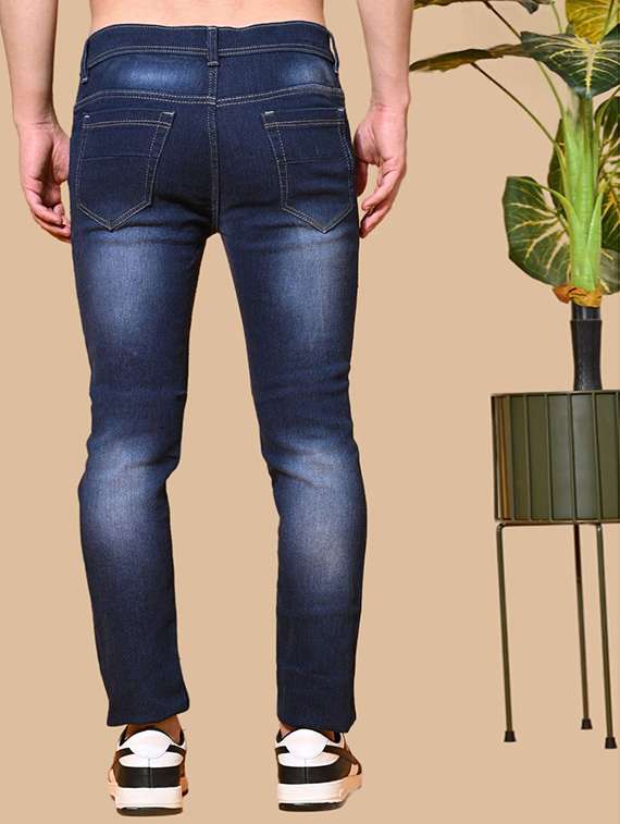 men distress mid rise full length jeans - 22344063 -  Standard Image - 1