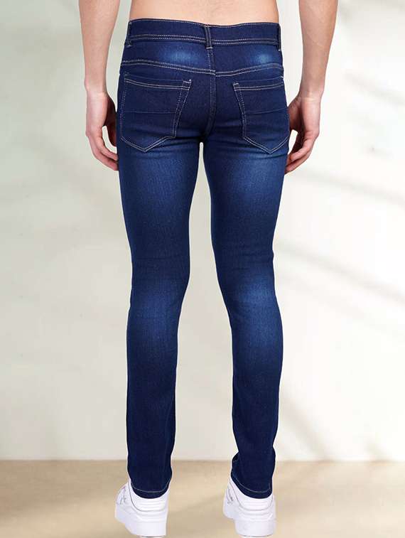 men distress mid rise full length slim fit jeans - 22344065 -  Standard Image - 1