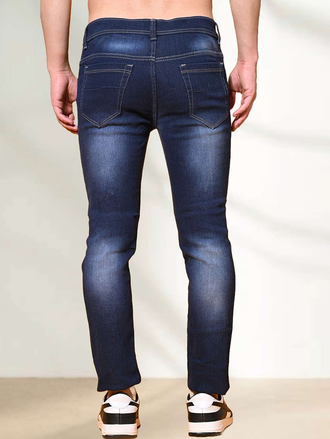 men distress mid rise full length slim fit jeans - 22344068 -  Standard Image - 1