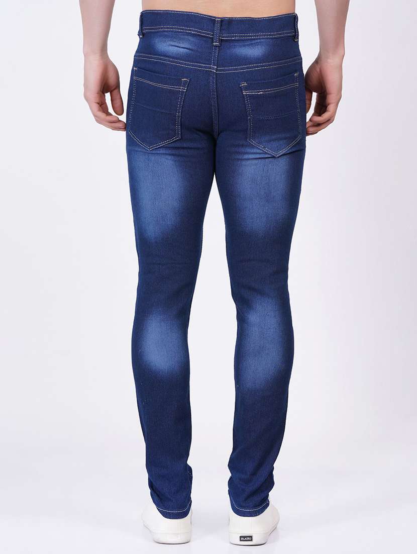 men distress mid rise full length slim fit jeans - 22344081 -  Standard Image - 1