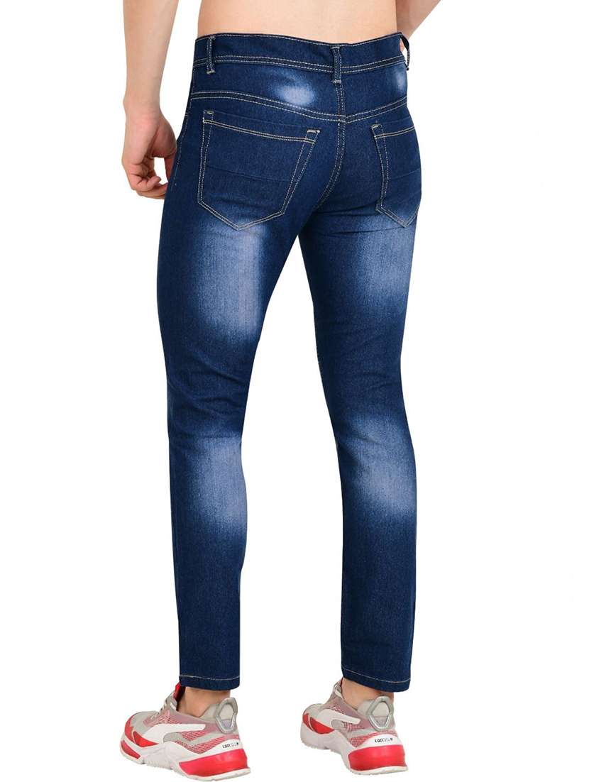 men distress mid rise full length slim fit jeans - 22344087 -  Standard Image - 1