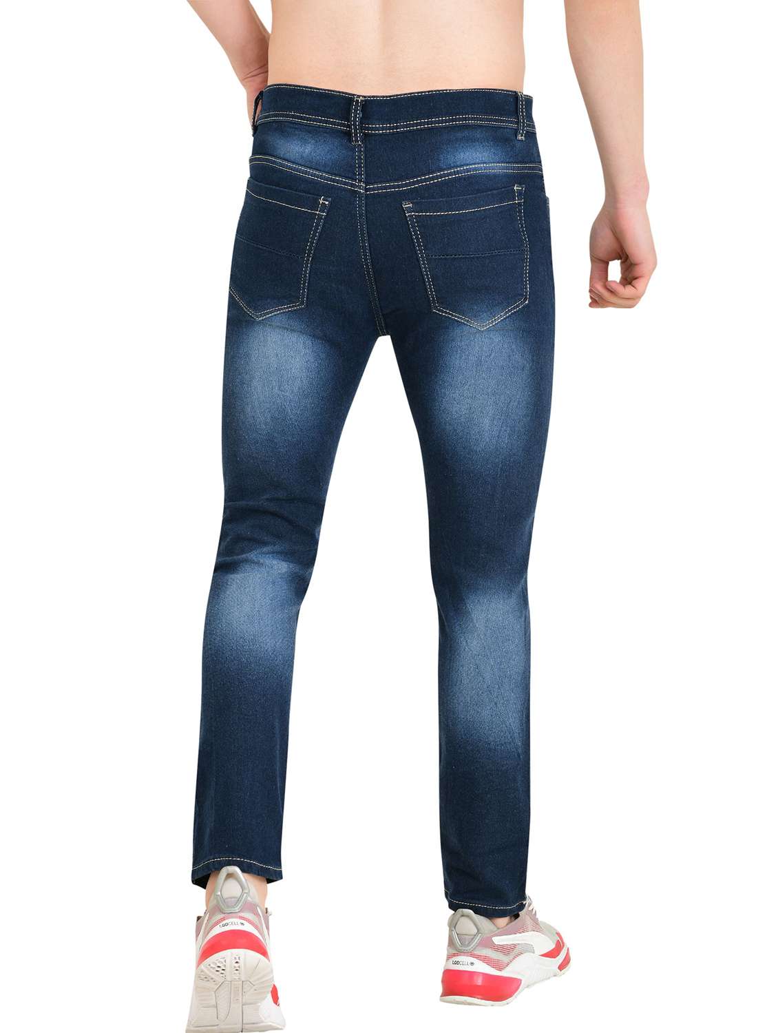 men distress mid rise full length slim fit jeans - 22344089 -  Standard Image - 1