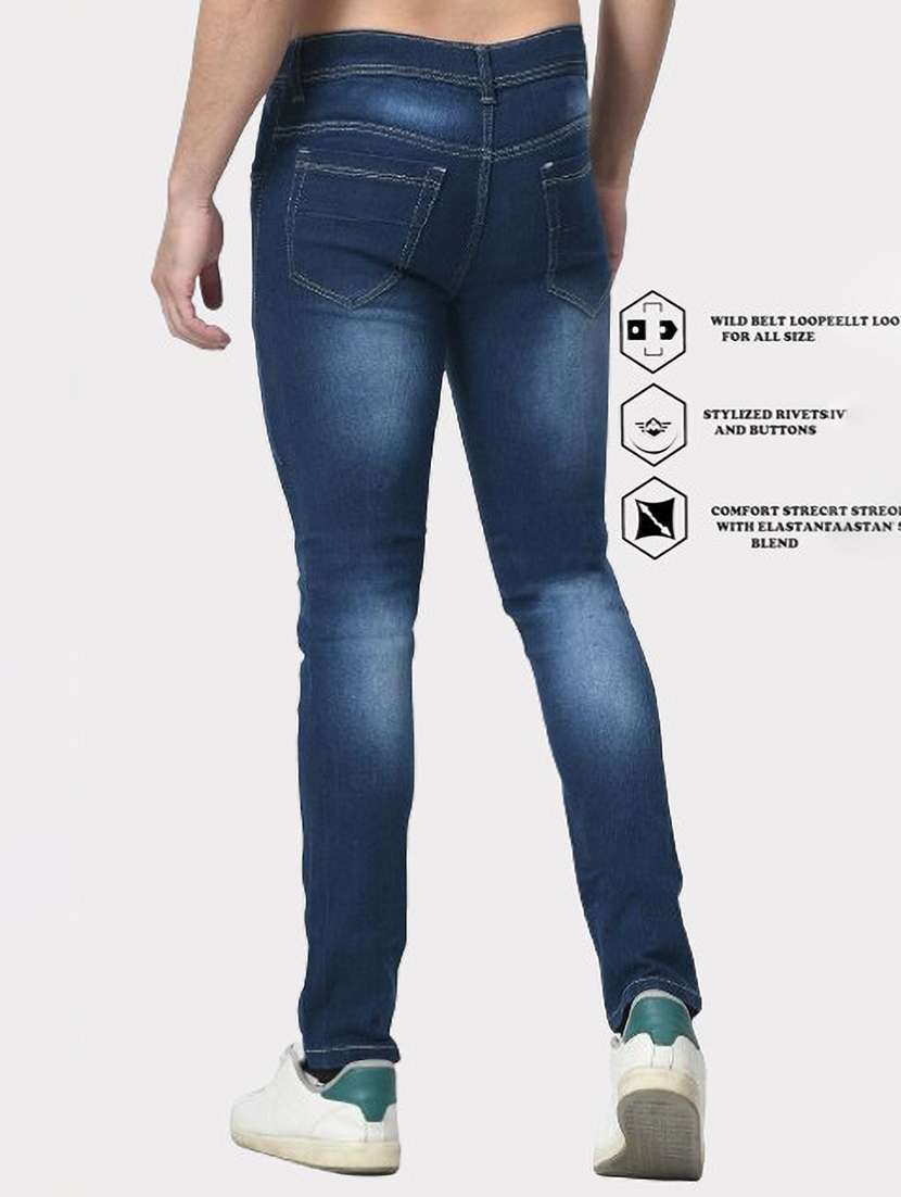 men distress mid rise full length jeans - 22344104 -  Standard Image - 1