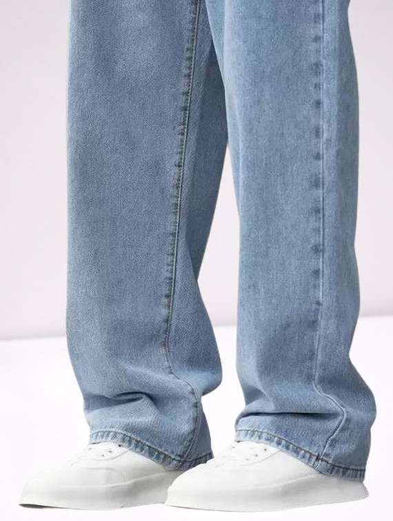 men plain mid rise full length jeans - 22344198 -  Standard Image - 4