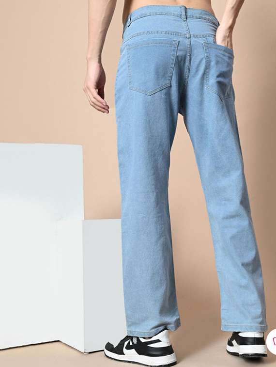 men plain mid rise full length jeans - 22344301 -  Standard Image - 1