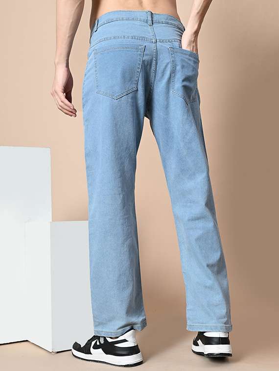 men plain mid rise full length jeans - 22344323 -  Standard Image - 1