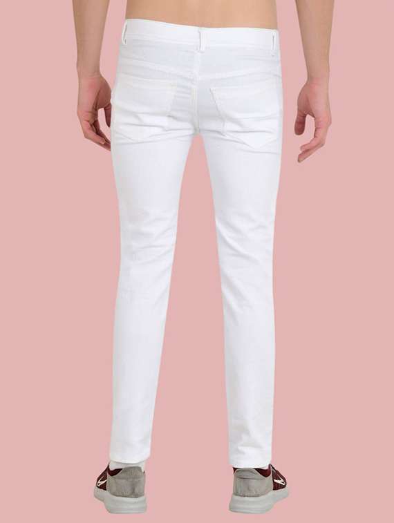 men slash knee mid rise full length jeans - 22344380 -  Standard Image - 1