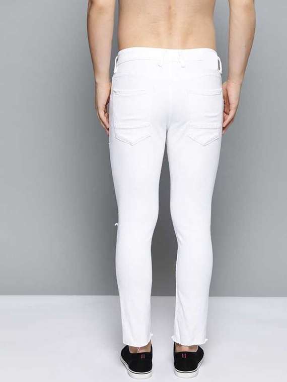 men slash knee mid rise full length jeans - 22344384 -  Standard Image - 1