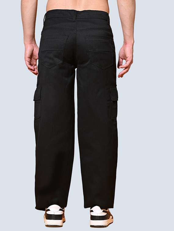 men solid mid rise denim cargo - 22344414 -  Standard Image - 1