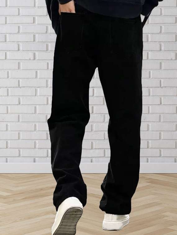men plain mid rise full length jeans - 22344523 -  Standard Image - 1