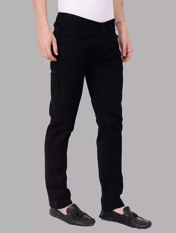 men plain mid rise full length jeans - 22344614 -  Standard Image - 1