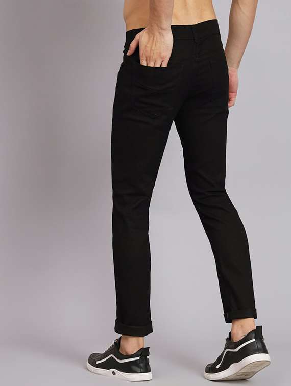 men plain mid rise full length jeans - 22344638 -  Standard Image - 1